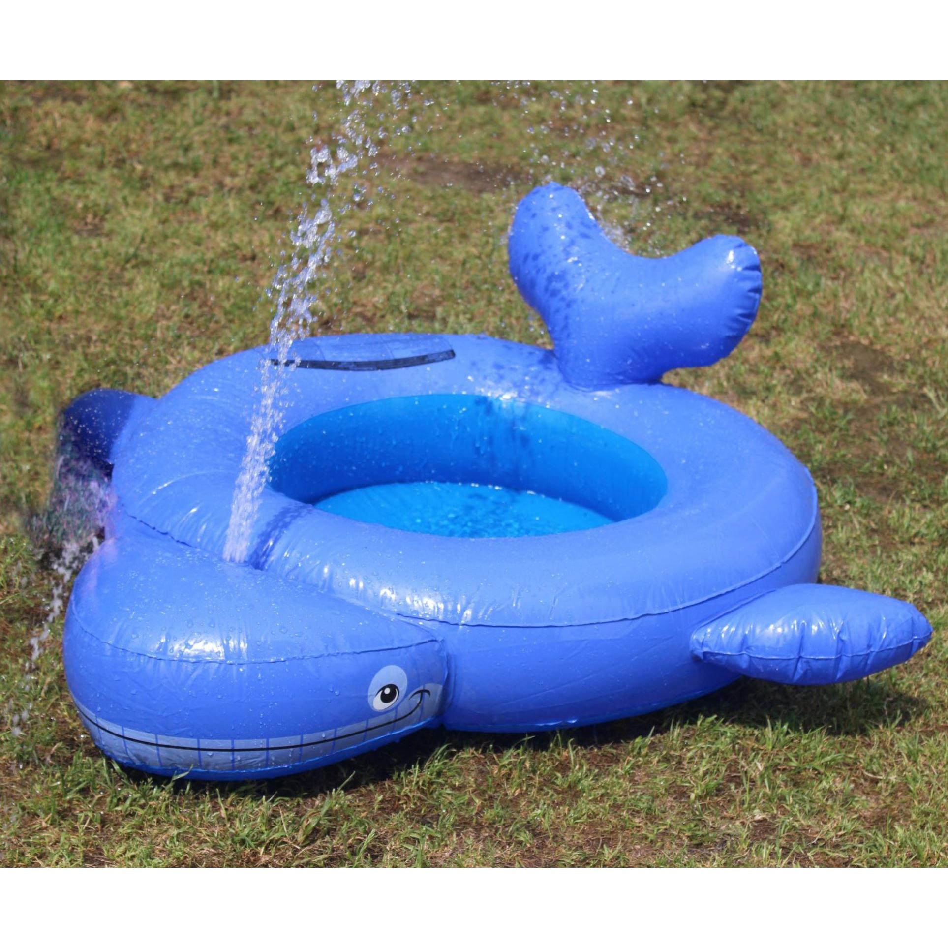 Whale can spray water
